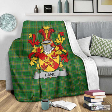 Lane Irish Clan Tartan Blanket with Coat of Arms