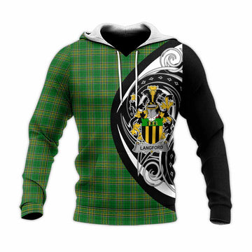 Langford Irish Clan Knitted Hoodie Celtic Circle Style Unisex Knitted Pullover Hoodie - Tartan Vibes Clothing