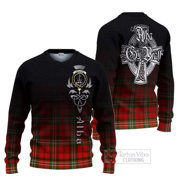 Langlands Tartan Ugly Sweater Featuring Alba Gu Brath Family Crest Celtic Inspired