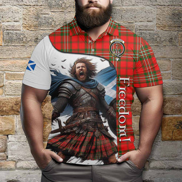 Langlands Crest Tartan Polo Shirt Inspired by the Freedom of Scottish Warrior