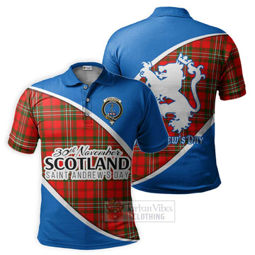 Langlands Family Crest Tartan Polo Shirt Celebrate Saint Andrew's Day in Style