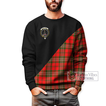 Langlands Tartan Sweatshirt with Family Crest and Military Logo Style