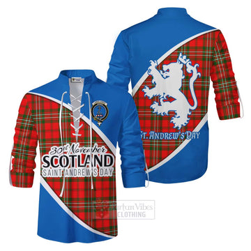 Langlands Family Crest Tartan Ghillie Kilt Shirt Celebrate Saint Andrew's Day in Style