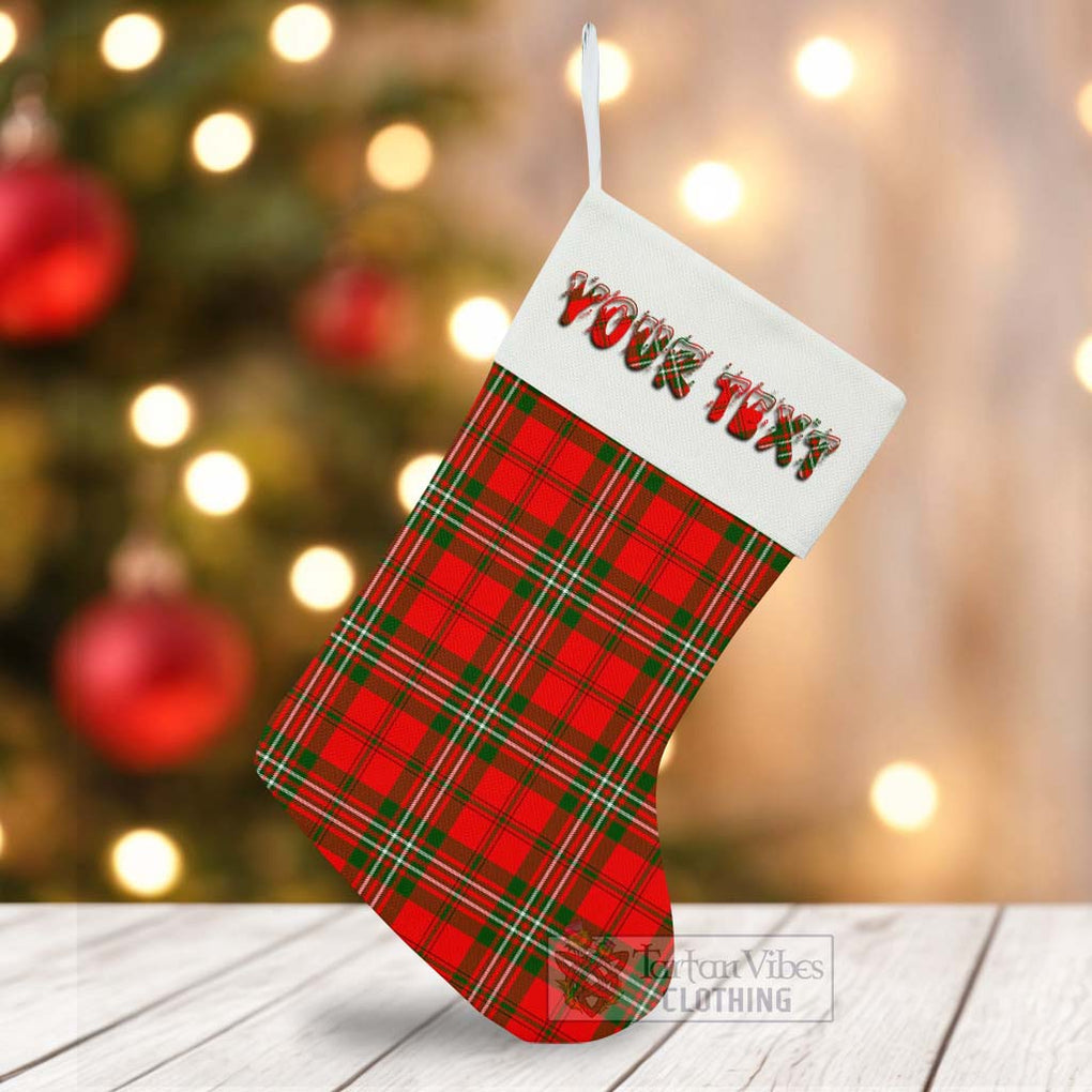 Tartan Vibes Clothing Langlands Tartan Christmas Stocking with Personalized Text