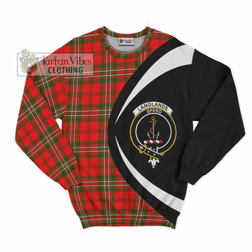 Langlands Tartan Sweatshirt with Family Crest Circle Style