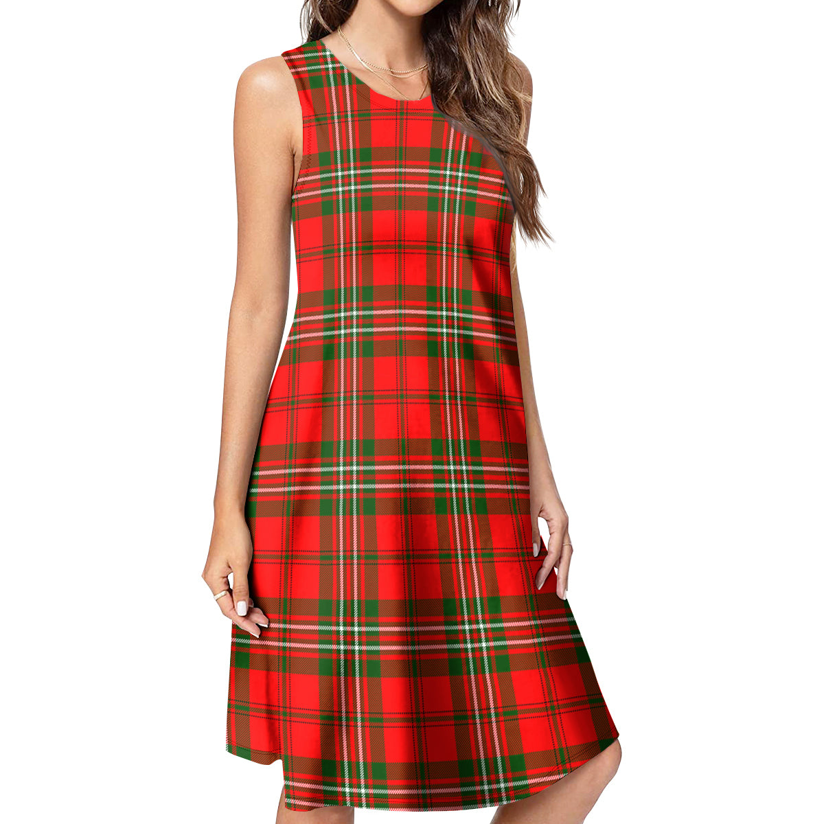 Langlands Tartan Womens Casual Dresses 4XL - Tartan Vibes Clothing
