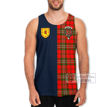 Langlands Tartan Men's Tank Top Alba with Scottish Lion Royal Arm Half Style