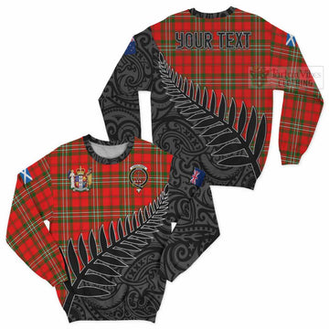 Langlands Crest Tartan Sweatshirt with New Zealand Silver Fern Half Style