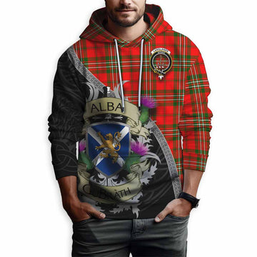 Langlands Tartan Family Crest Hoodie Lion Rampant Royal Thistle Shield Celtic Inspired Pullover Hoodie - Tartan Vibes Clothing