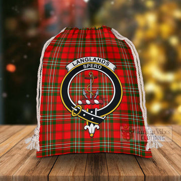 Langlands Tartan Christmas Santa's Bag with Family Crest