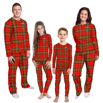 Langlands Tartan Pajamas Family Set with Family Crest