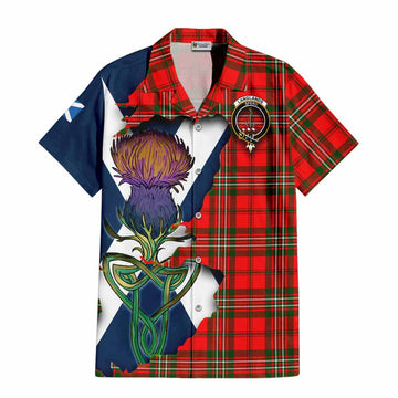 Langlands Tartan Family Crest Hawaiian Shirt Scottish Thistle Celtic Inspired Kid - Tartan Vibes Clothing