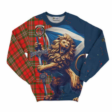 Langlands Tartan Family Crest Sweatshirt with Scottish Majestic Lion