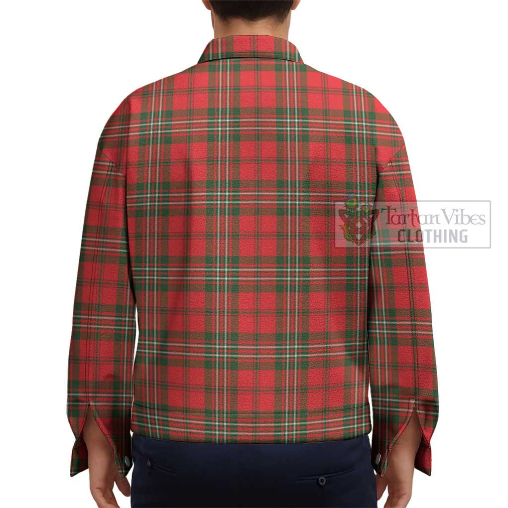 Langlands Tartan Unisex Lapel Cotton Jacket - Tartan Vibes Clothing