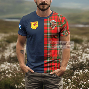 Langlands Tartan T-Shirt Alba with Scottish Lion Royal Arm Half Style