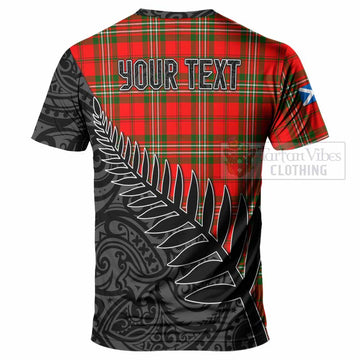 Langlands Crest Tartan T-Shirt with New Zealand Silver Fern Half Style