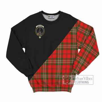 Langlands Tartan Sweatshirt with Family Crest and Military Logo Style