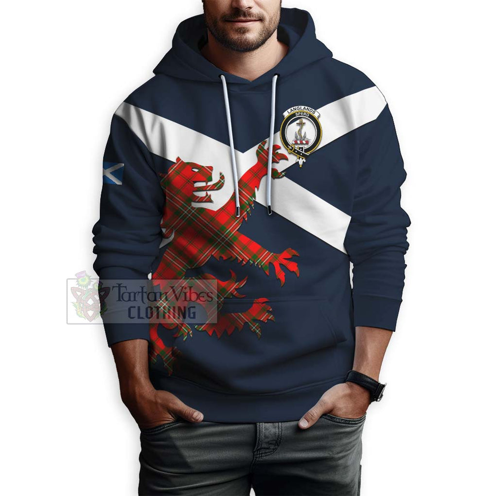 Tartan Vibes Clothing Langlands Tartan Lion Rampant Hoodie – Proudly Display Your Heritage with Alba Gu Brath and Clan Name