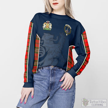 Langlands Tartan Sweater with Family Crest and Lion Rampant Vibes Sport Style