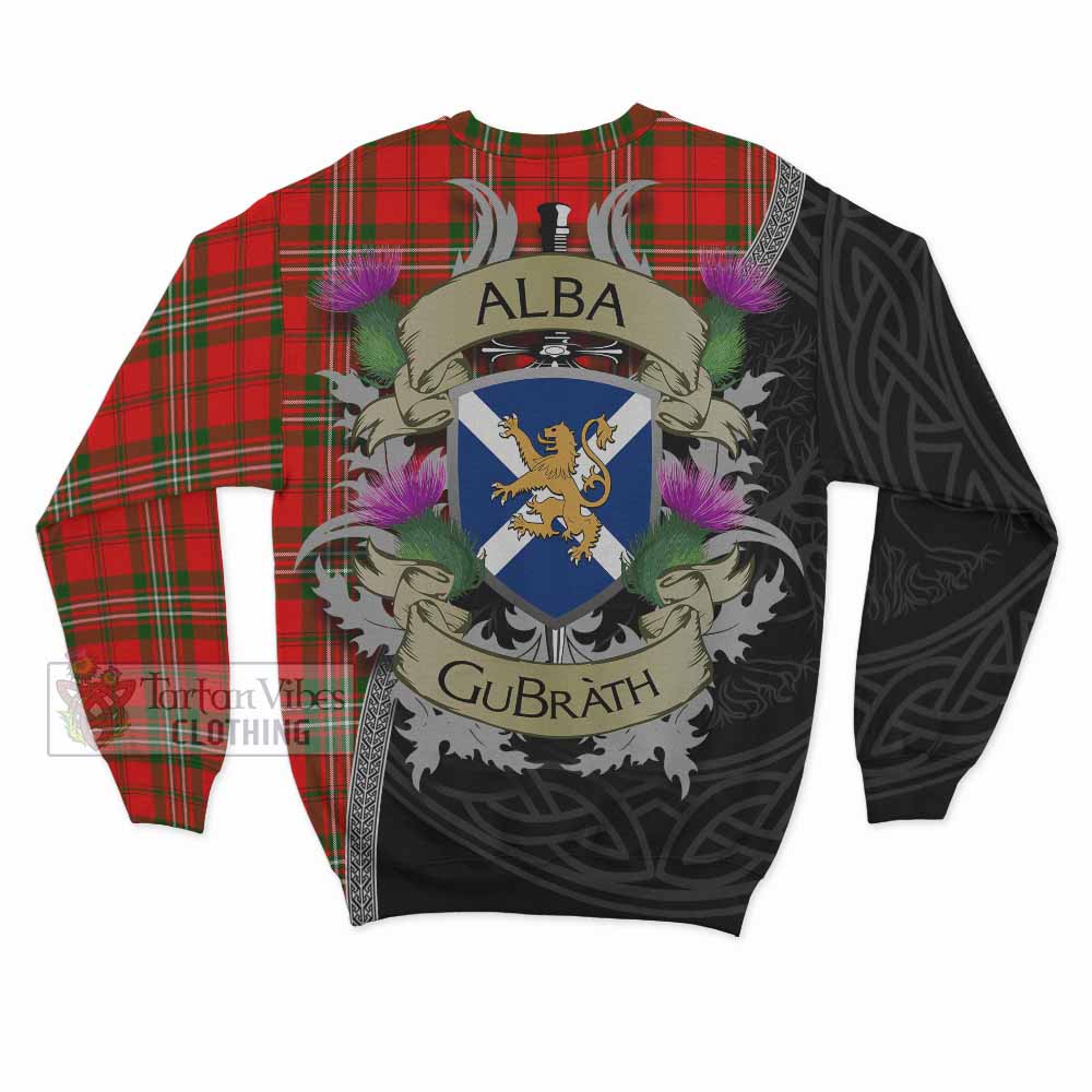 Langlands Tartan Family Crest Sweatshirt Lion Rampant Royal Thistle Shield Celtic Inspired - Tartan Vibes Clothing