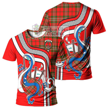 Langlands Tartan T-Shirt with Epic Bagpipe Style