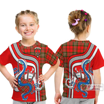 Langlands Tartan Kid T-Shirt with Epic Bagpipe Style