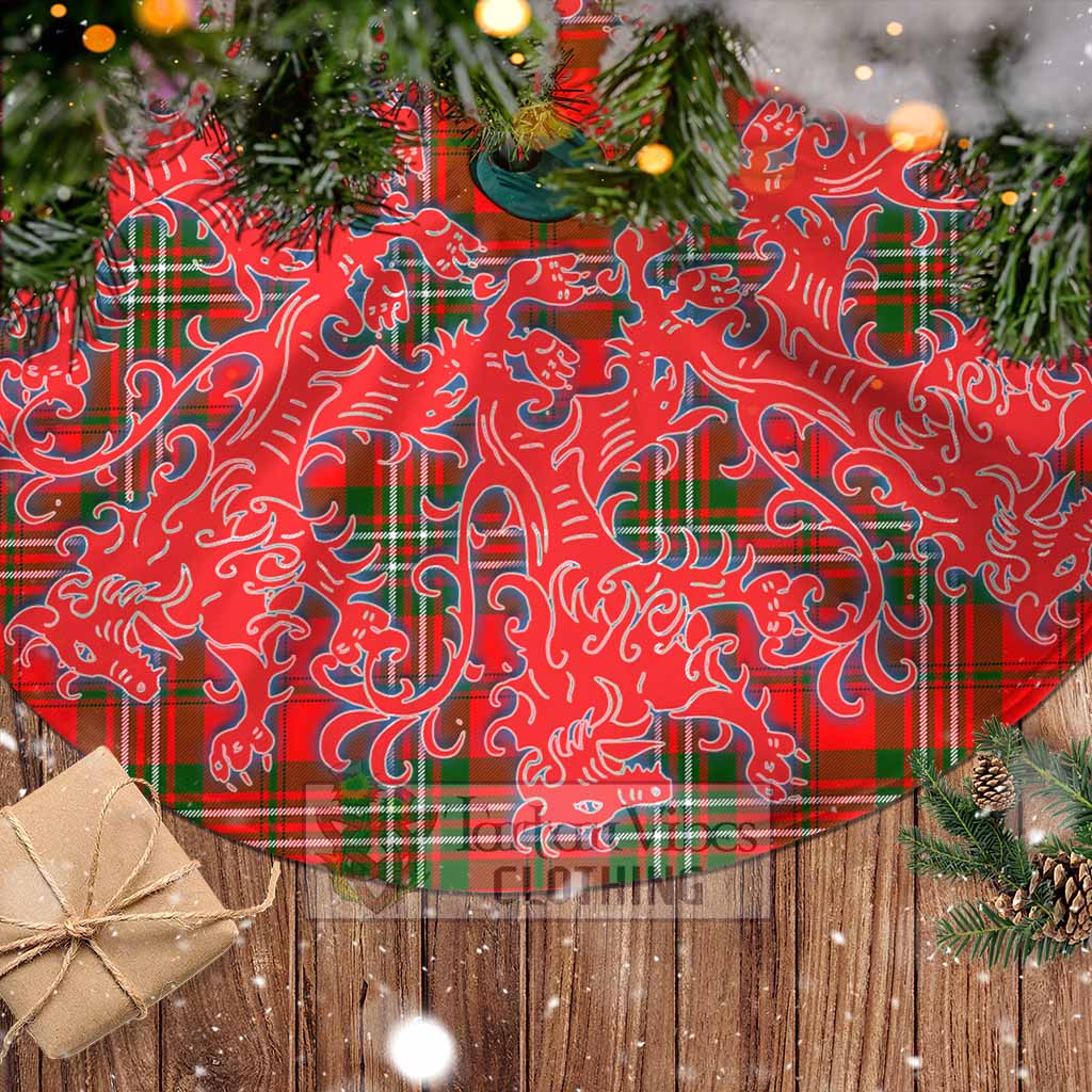 Langlands Tartan Christmas Tree Skirt Lion Rampant Style - Tartan Vibes Clothing
