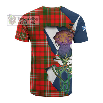 Langlands Tartan Family Crest Cotton T-shirt Scottish Thistle Celtic Inspired - Tartan Vibes Clothing