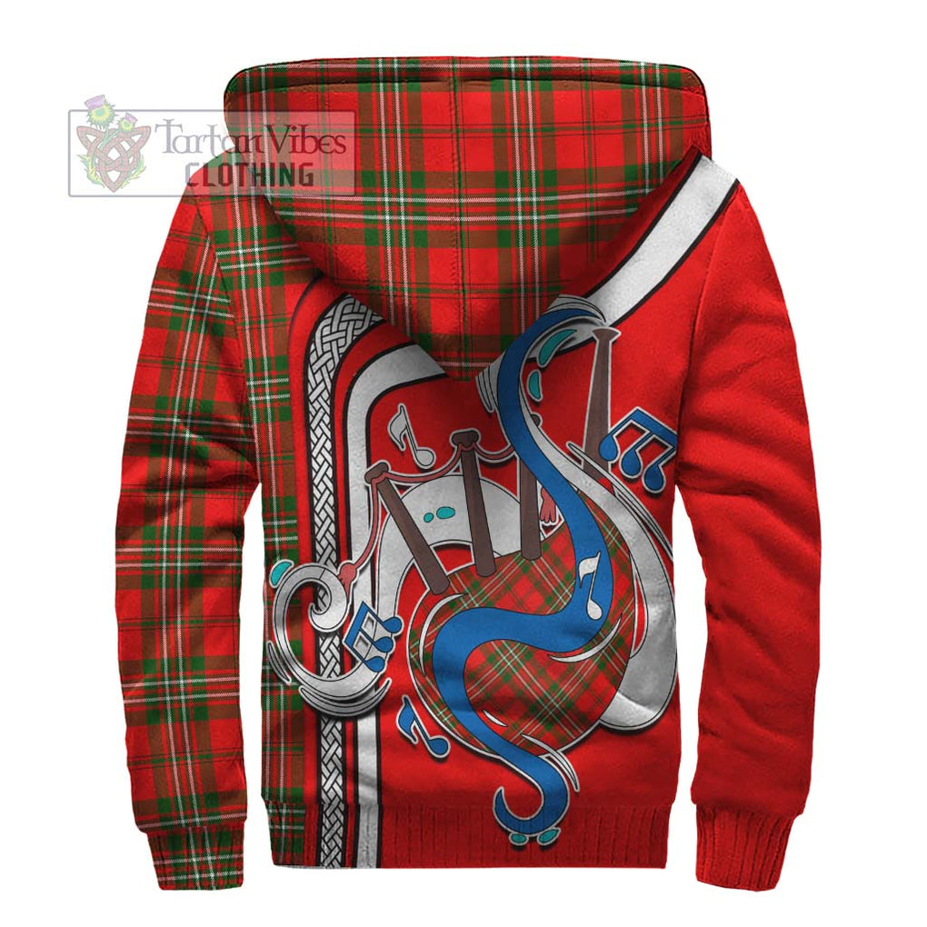 Langlands Tartan Sherpa Hoodie with Epic Bagpipe Style - Tartanvibesclothing Shop