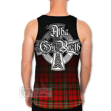 Langlands Tartan Men's Tank Top Featuring Alba Gu Brath Family Crest Celtic Inspired