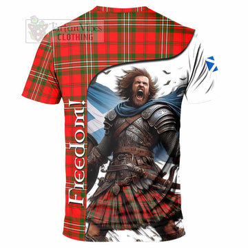 Langlands Crest Tartan T-Shirt Inspired by the Freedom of Scottish Warrior