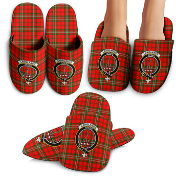 Langlands Tartan Home Slippers with Family Crest