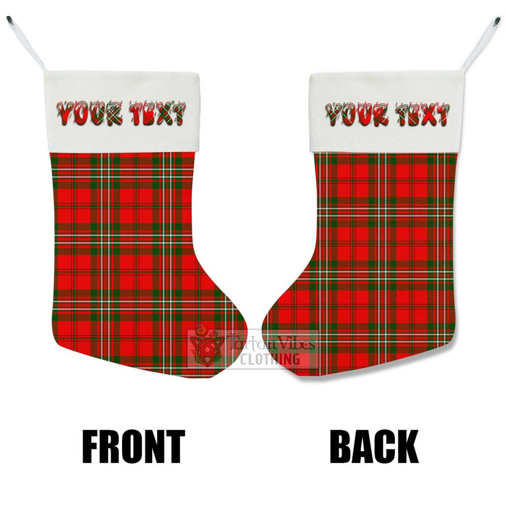 Tartan Vibes Clothing Langlands Tartan Christmas Stocking with Personalized Text