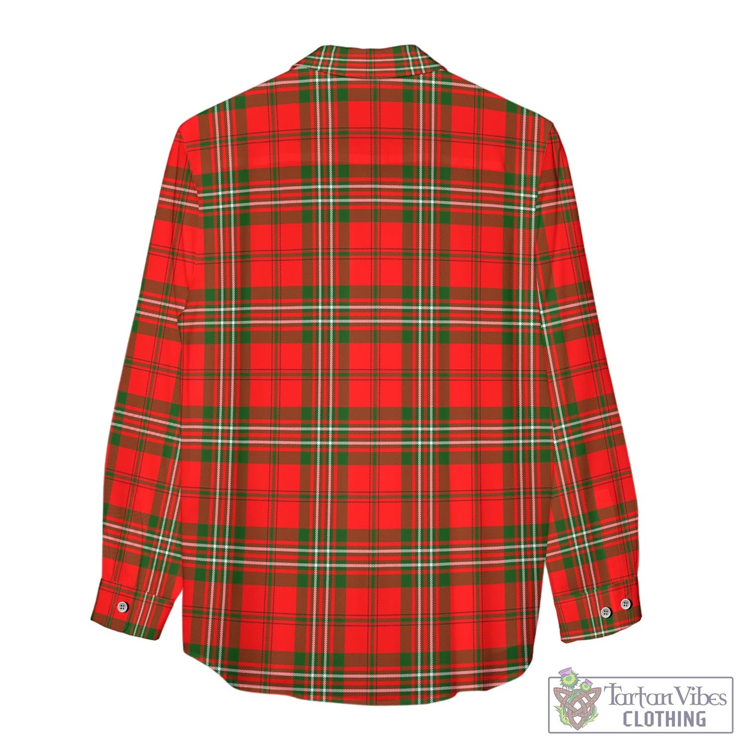 Tartan Vibes Clothing Langlands Tartan Womens Casual Shirt with Family Crest