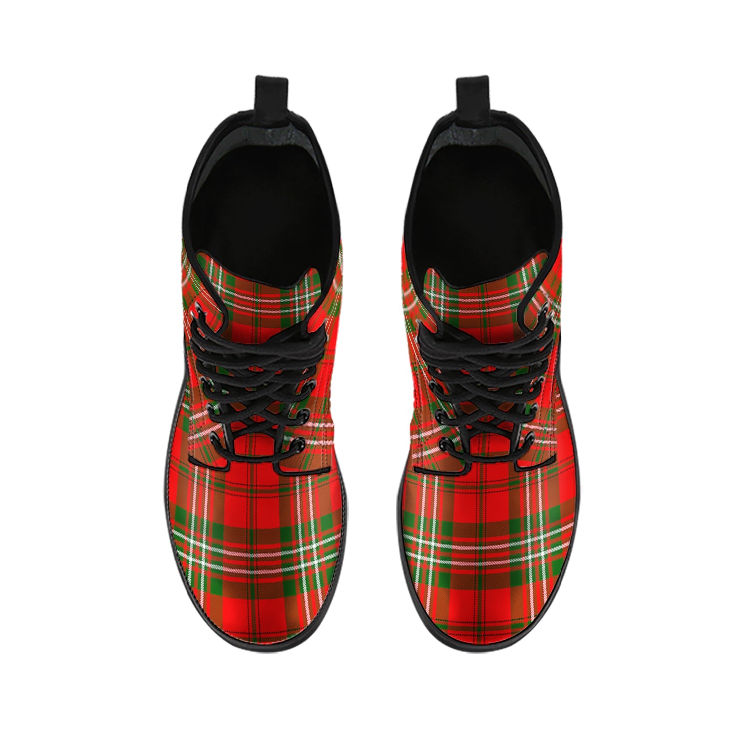 Langlands Tartan Leather Boots - Tartan Vibes Clothing