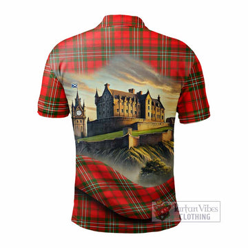 Langlands Tartan Family Crest Polo Shirt with Scottish Ancient Castle Style - Tartan Vibes Clothing