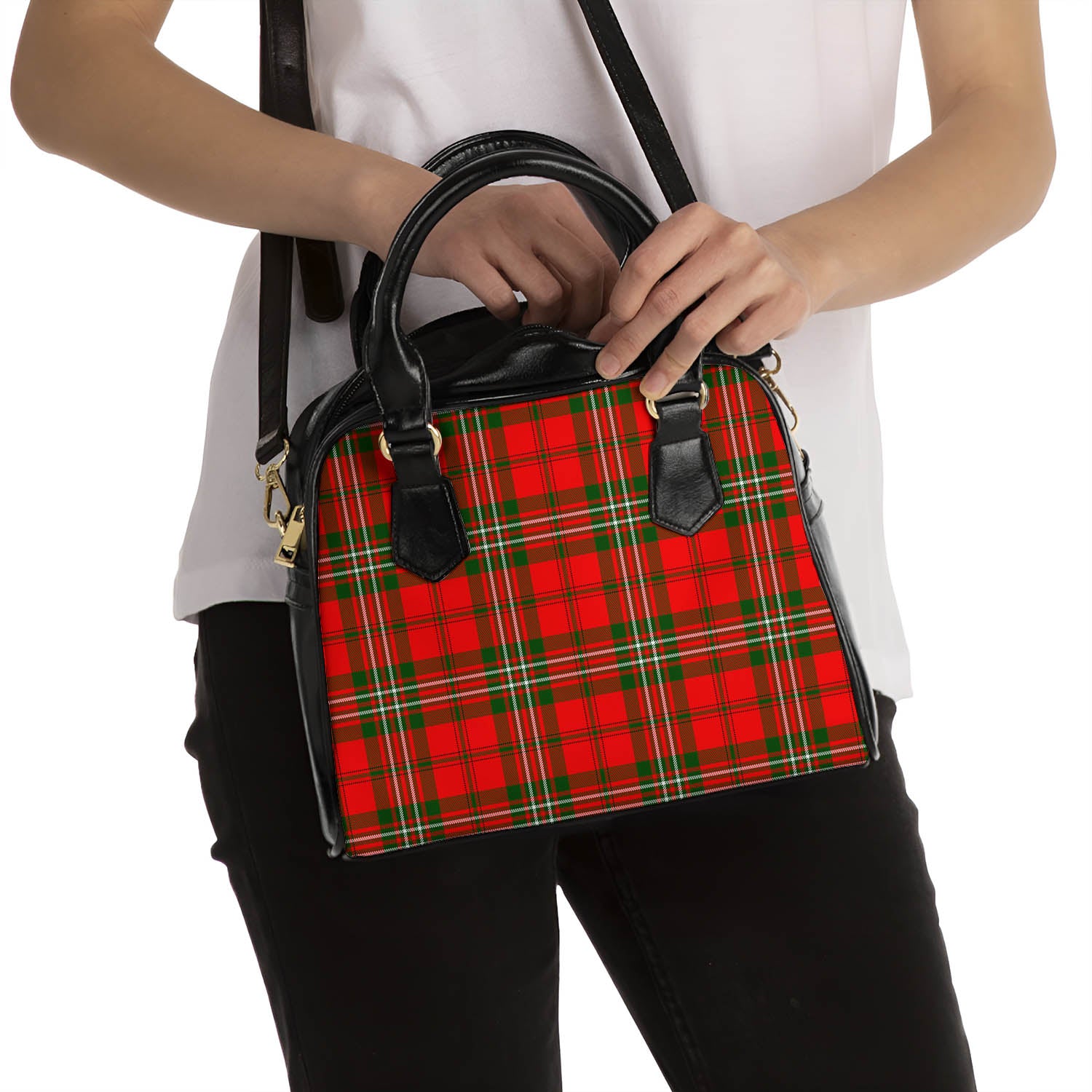 Langlands Tartan Shoulder Handbags - Tartanvibesclothing