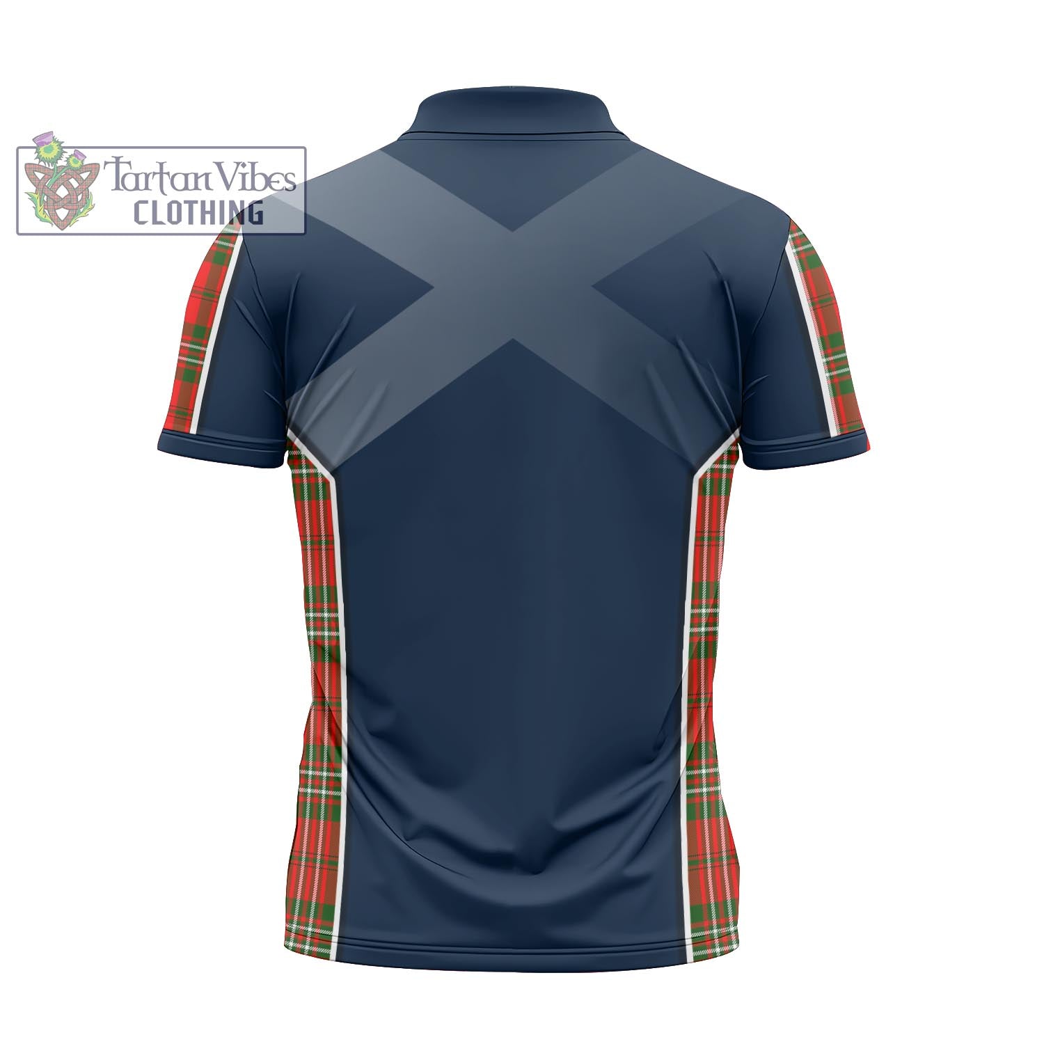 Tartan Vibes Clothing Langlands Tartan Zipper Polo Shirt with Family Crest and Lion Rampant Vibes Sport Style