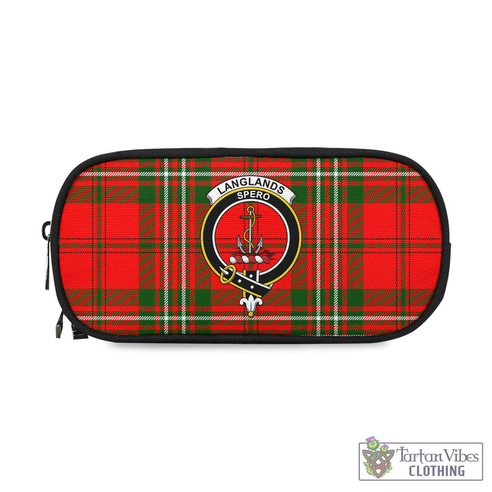 Tartan Vibes Clothing Langlands Tartan Pen and Pencil Case with Family Crest