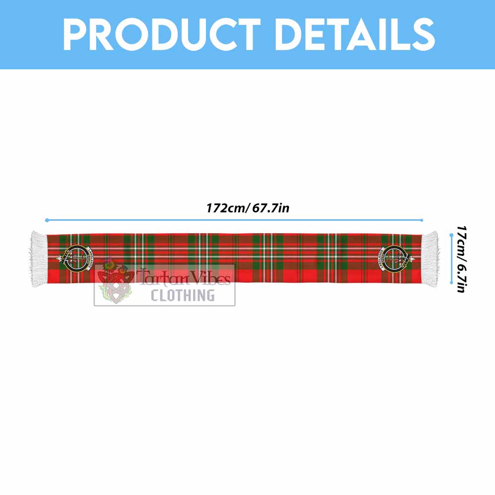Langlands Tartan Ruffneck Scarf with Family Crest - Tartan Vibes Clothing