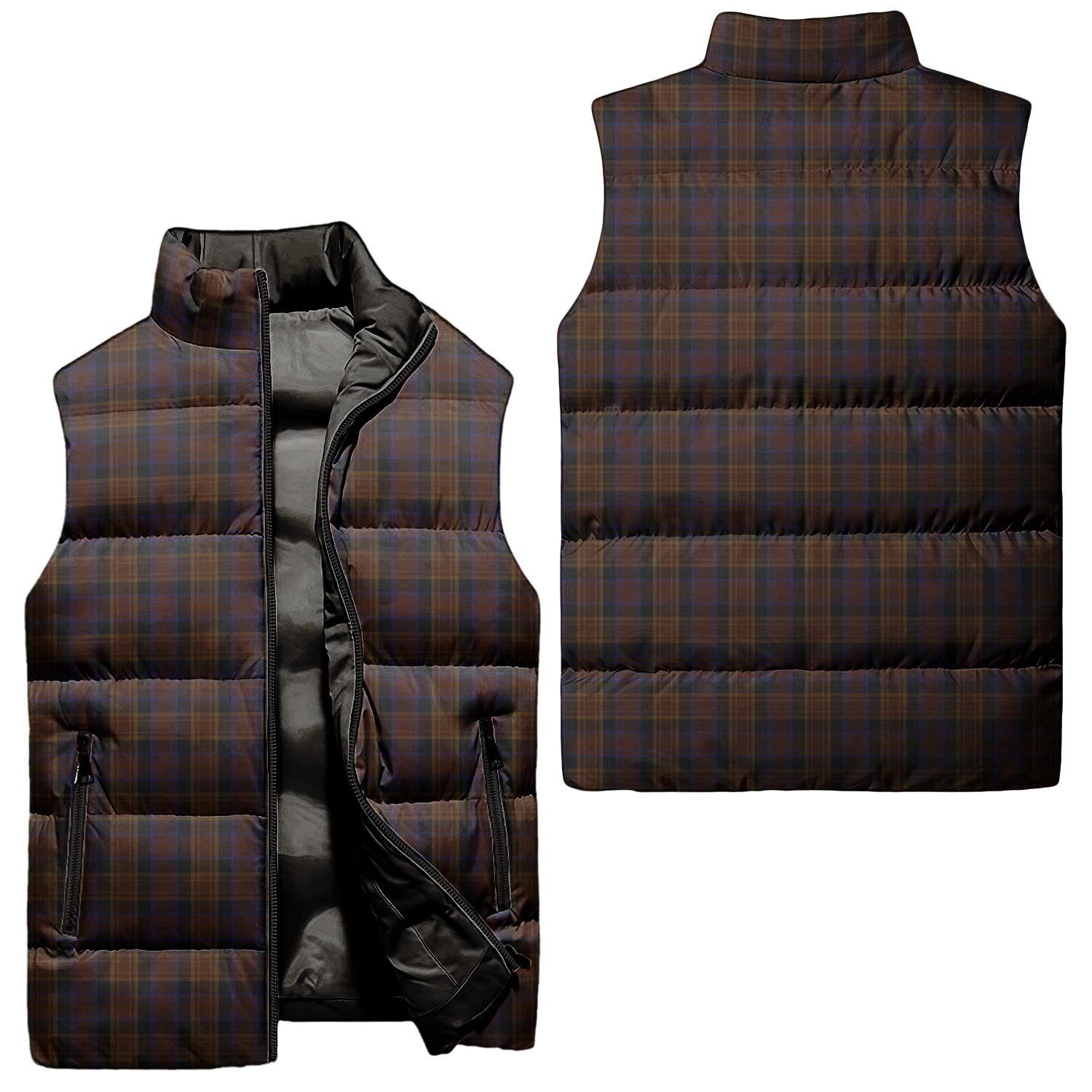 Laois County Ireland Tartan Sleeveless Puffer Jacket Unisex - Tartanvibesclothing