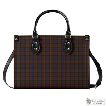 Laois County Ireland Tartan Luxury Leather Handbags L - Tartan Vibes Clothing