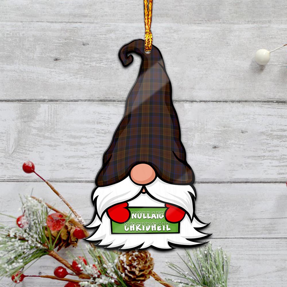 Laois County Ireland Gnome Christmas Ornament with His Tartan Christmas Hat - Tartan Vibes Clothing