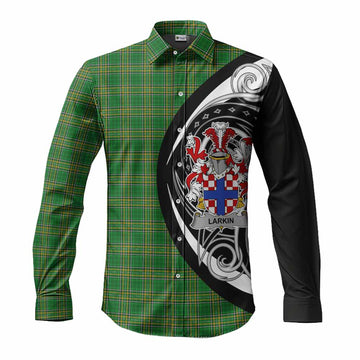 Larkin Irish Clan Long Sleeve Button Shirt Celtic Circle Style Men's Shirt S - Tartan Vibes Clothing