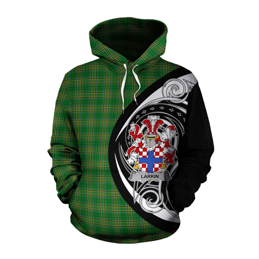 Larkin Irish Clan Cotton Hoodie Celtic Circle Style Pullover Hoodie XS - Tartan Vibes Clothing