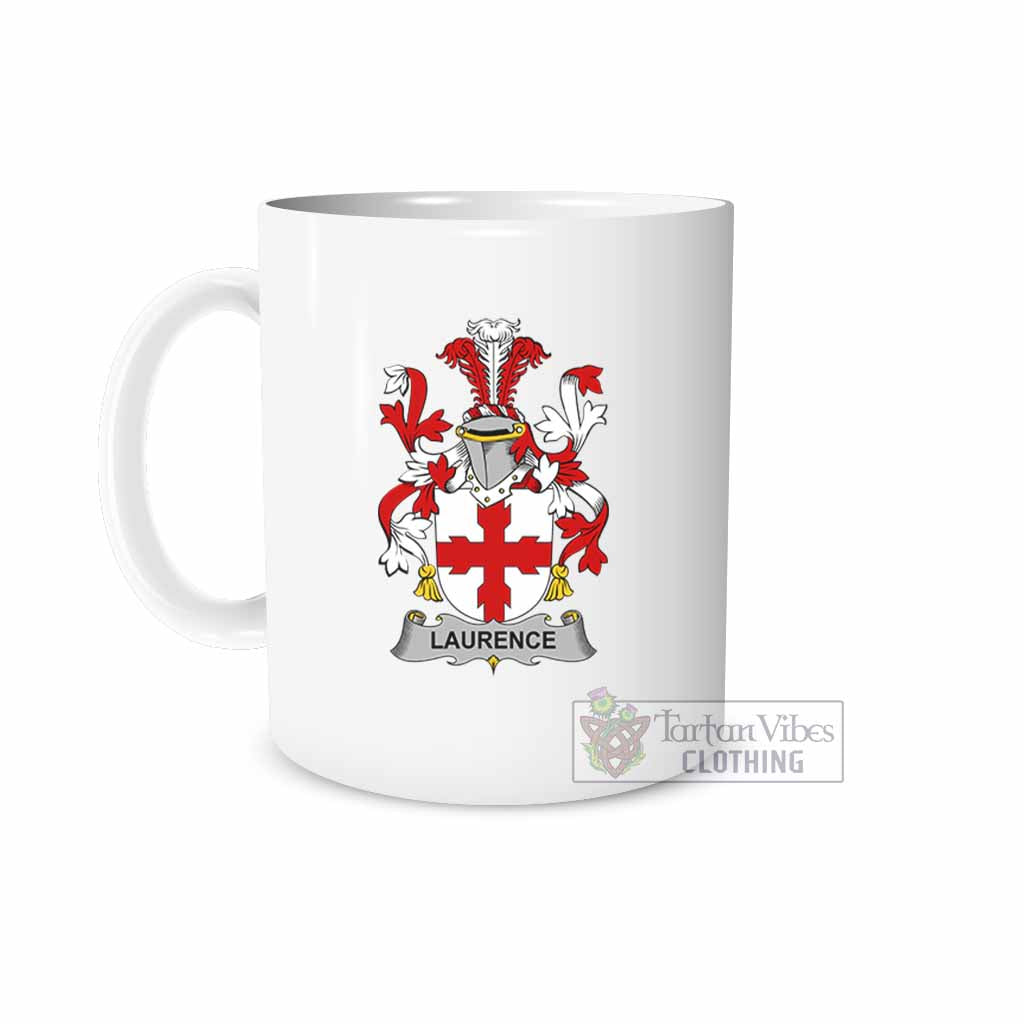 Laurence Irish Clan Coat of Arms Ceramic Mug White - 2D-tartanvibesclothing