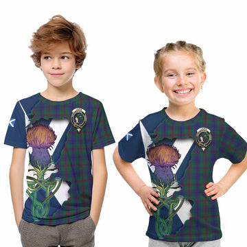 Laurie Tartan Family Crest Kid T-Shirt Scottish Thistle Celtic Inspired Youth XL Size14 - Tartan Vibes Clothing