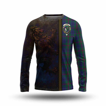 Laurie Tartan Family Crest Long Sleeve T-Shirt Alba Gu Brath Be Brave Lion Ancient Style Unisex - Tartan Vibes Clothing