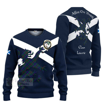 Laurie Tartan Lion Rampant Ugly Sweater Proudly Display Your Heritage with Alba Gu Brath and Clan Name