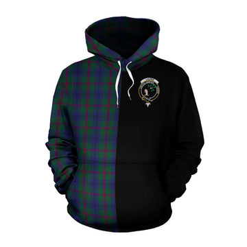 Laurie Tartan Cotton Hoodie with Family Crest and Half Of Me Style